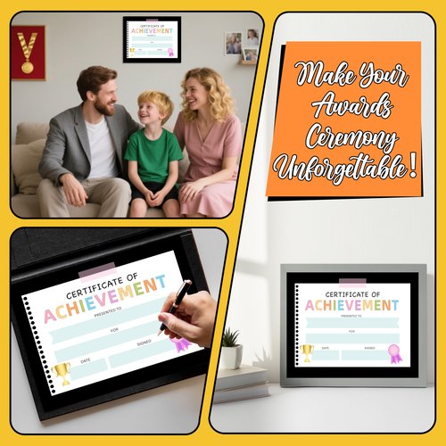 Certificate of Achievement, Kindergarten Certificates Award Gifts for Kids Children Students, School Graduation Diploma Ceremony Decorations Supplies, 25 Pack Award Certificates, 01