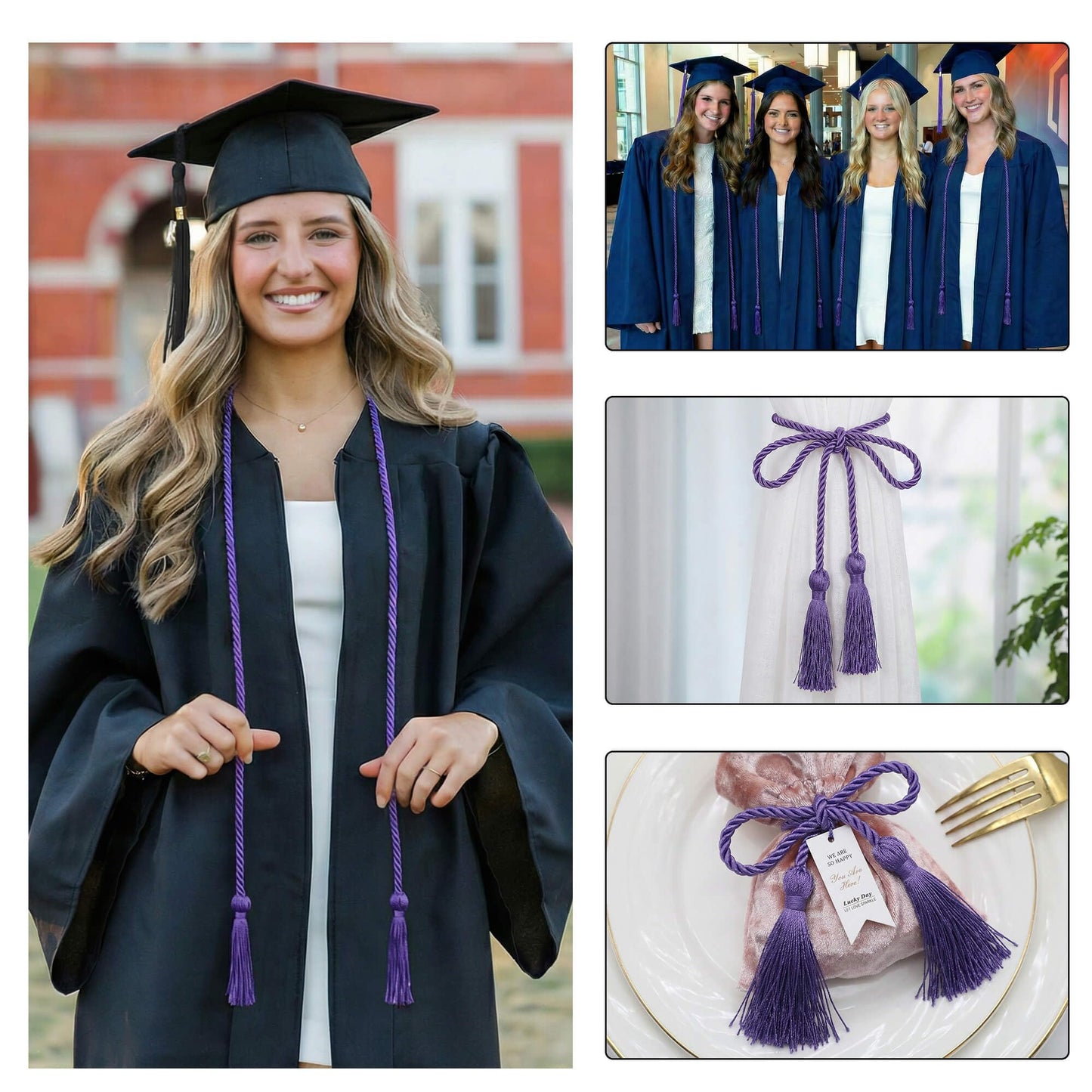 GraduationMall Graduation Honor Cord 68" Purple