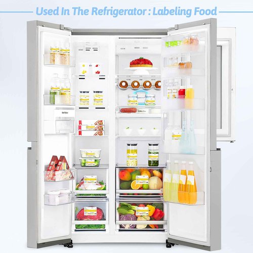 Restaurant Quality Shelf Life Food Rotation Labels Vinyl, 2” x 3” Self-Adhesive Removable Freezer Food Labels, Perfect for Reusable Containers, Easy to Remove, Food Safety Date Sticker (10 PCS)
