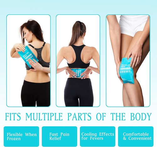 General Medi Reusable Hot & Cold Gel Pack Compress - 3-Pack for Migraine Relief & Muscle Pain