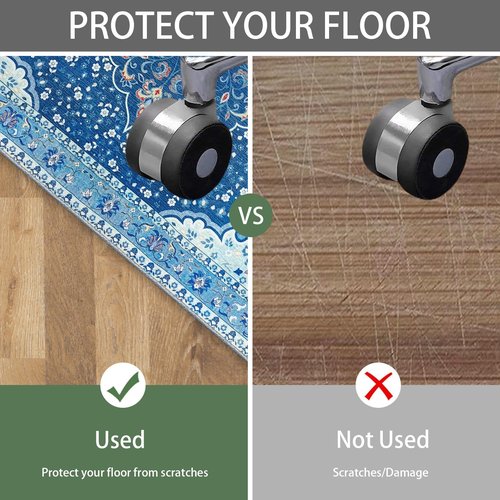 Office Chair Mat for Hardwood Floor: Desk Computer Gaming Heavy Duty Rugs for Rolling Chairs - 60"x48" Large Anti-Slip PVC Mats Tile Hard Wood Floors Protectors, Not Recommended for Carpet