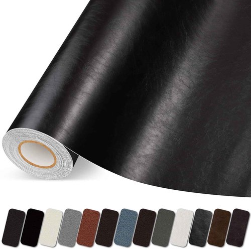 Lifenion Leather Repair Patch, 17X158 Inch Self Adhesive Leather Repair Tape, Large Vinyl Patch Kit for Couches, Sofa, Furniture, Car Seats, Office Chairs, Cabinets, Handbags（Coffee, 17X158 Inch）