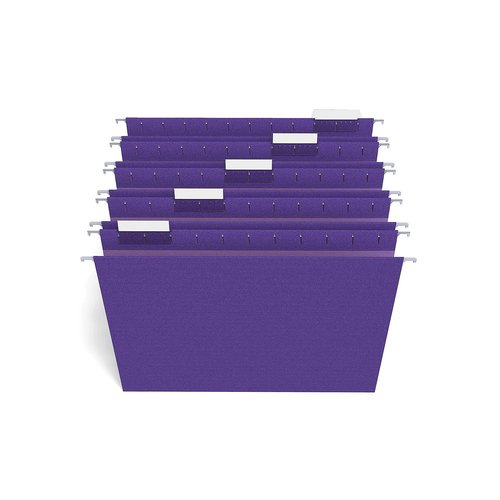 Staples 419200 Hanging File Folders 5 Tab Letter Size Purple 25/Box (419200)