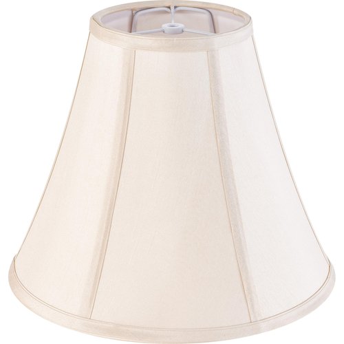 Cream Bell Lamp Shades Medium Lamp Shade 6" Top x 13" Bottom x 10.6" High(Spider) Modern Fabric Lamp Shade for Floor Lamp,Table Lamp,Bedside Lamp, Side Ribbing Replacement Lampshade by GO&SO