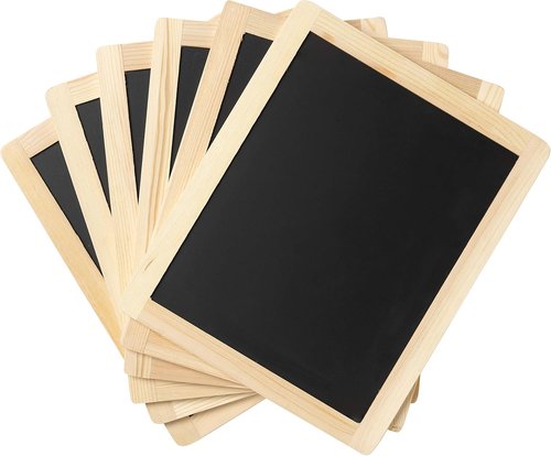 Plaid Enterprises Double-Sided Chalkboard Set - 8" x 10" Decorative Wood Frame | Perfect for Arts & Crafts (6 Pack)
