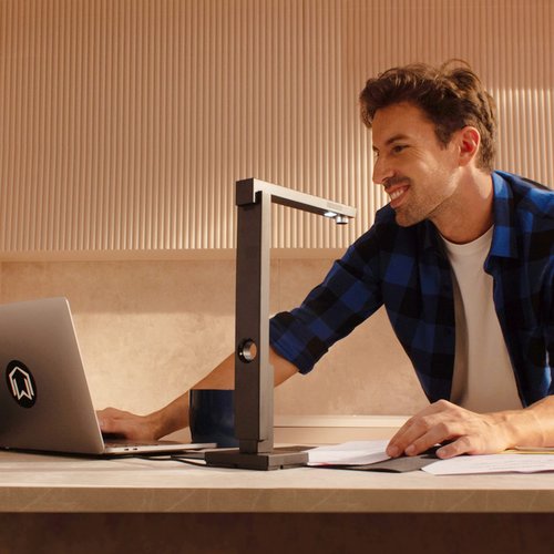 CZUR Portable 12MP Document Scanner, USB Document Camera, Fast Scan 1s/Page, Capture Size A4, OCR Function, Travel-Friendly Mobile Scanner for Mac & Windows, Lens1200 Pro (Not for Books)