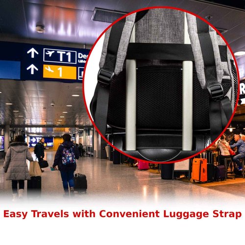 Five Star Travel Laptop Backpack, Anti Theft Laptop Bag with USB Charging Cable & Headphone Interface, Business Backpack for Men Women,College Computer Bag