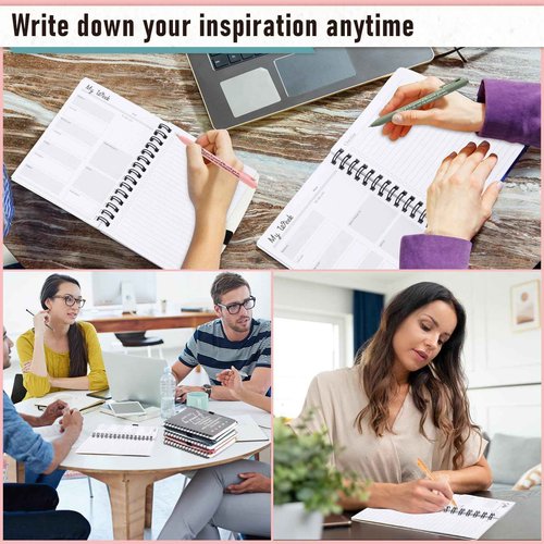 Resurhang 48 Pcs/24 Set Christmas Employee Appreciation Gift for Coworkers Staff Teacher Nurse Practitioner Positive A6 Spiral Journal Notebook with Pen for Team Gift(Fresh Color,May You)