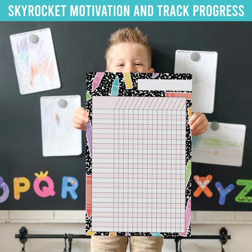 Attendance Chart for Classroom Management - 8 Incentive Chart for Classroom Essentials, 11x17 Student Behavior Charts and Homework Tracker, Teachers Class Attendance and Assignments Log