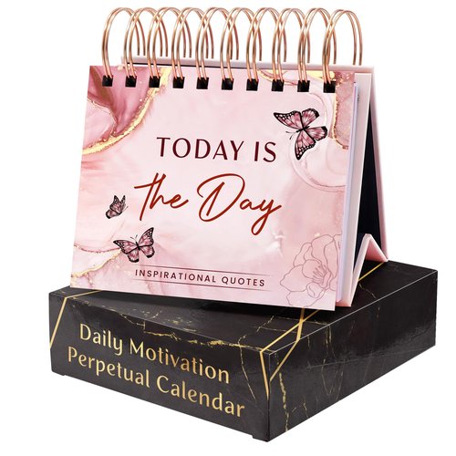 Motivational Gifts For Women, Coworkers - Inspirational Gifts for Coworkers, Leaders - Office Desk Accessories for Women, Office Gifts - Birthday Gifts, Daily Affirmations For women Flip Calendar