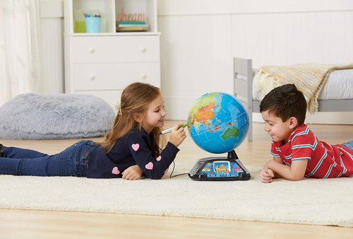 LeapFrog Magic Adventures Globe - Interactive Educational Globe for Kids | 2.7-Inch LCD Screen, Games & Activities for Ages 5+