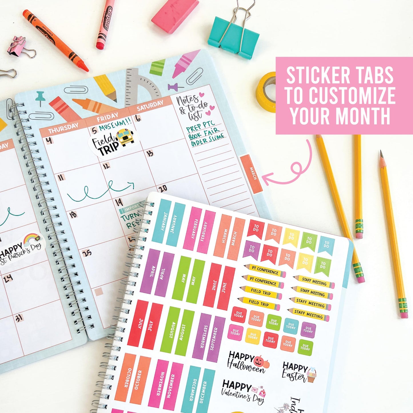 Hadley Designs Teacher Planner 2026-2027 Academic Year - Undated Teacher Lesson Planner Book for Teachers, Homeschool Planners 2026-2027, First Year Teachers Must Haves, Back to School Teaching Gifts