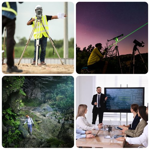 Lennoos USB-C Rechargeable Green Laser Pointer - Advanced Long-Range Laser Pointer High Power with Star Cap for Astronomy, Construction, Presentations, and Outdoor Adventures