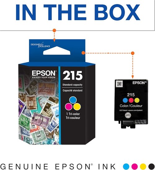 EPSON 215 Ink Cartridge - Standard Capacity Tricolor for WorkForce WF-100, 110 & EC-110