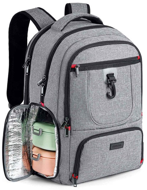 Lunch Backpack, Insulated Cooler Lunch Bag Backpack, Large Travel 17.3 Laptop Back Pack Sturdy Computer College School Bookbag for Women Men for Men Women Work Hiking Picnic