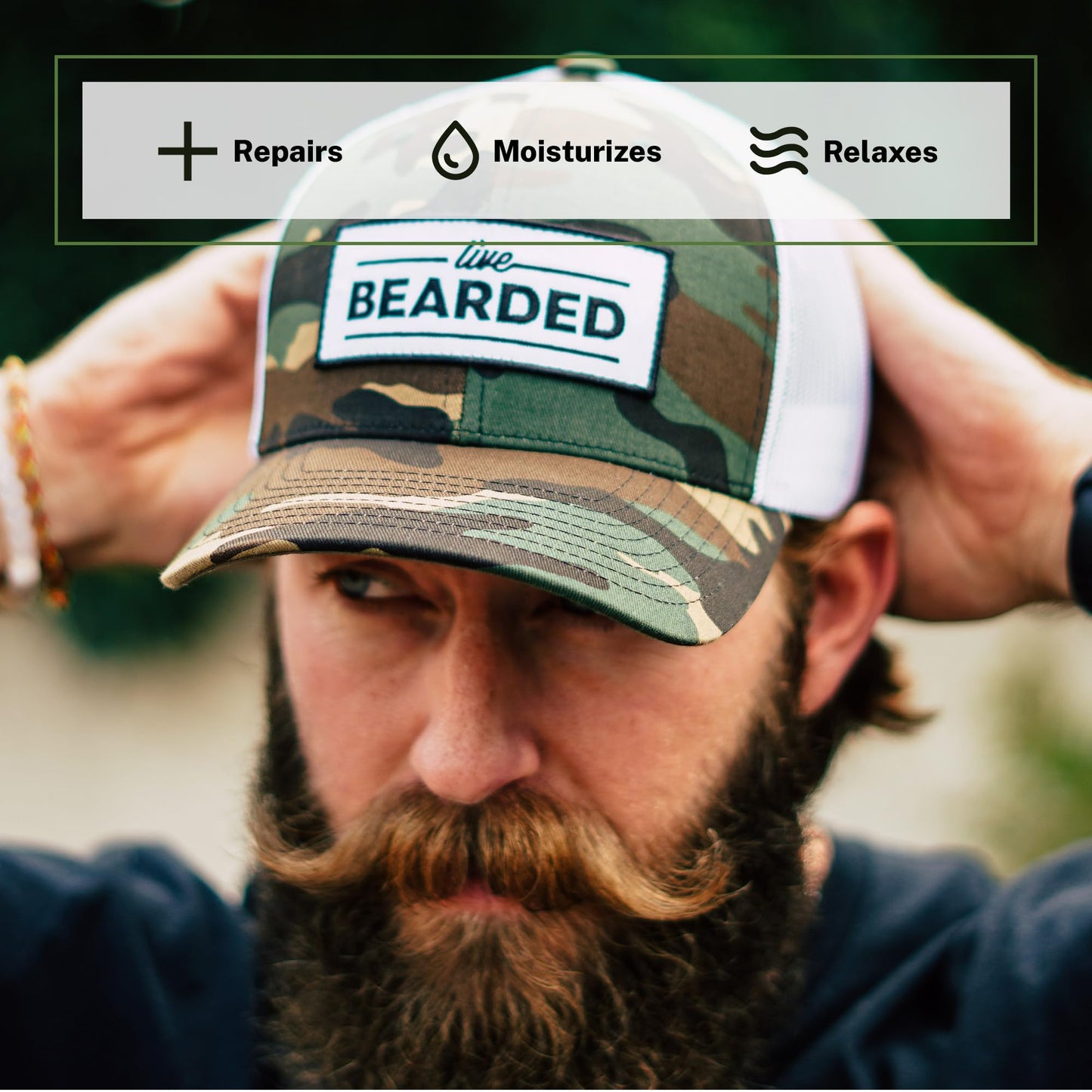 Live Bearded Beard Oil, 1 fl oz - Premium All-Natural Jojoba - Made in the USA - Hair and Skin Care for Men with Dry, Flaky Patches | 1880 Scent - Bourbon, Bitters, Citrus