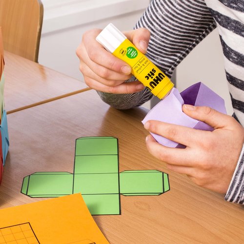UHU All Purpose Glue Stick 12-Pack - White, Non-Toxic School Supplies, 0.74oz Strong-Bonding Permanent Adhesive, Washable Formula, Screw Cap Prevents Drying, Acid-Free Classroom Glue Sticks