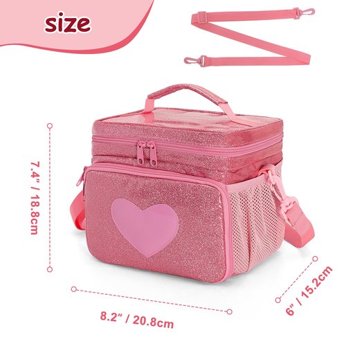 LoDrid Travel Carrying Case Compatible with Yoto Player Bluetooth Speaker, Audio Card Holder Holds up to 54 Cards with Shoulder Strap, Pink, Bag Only