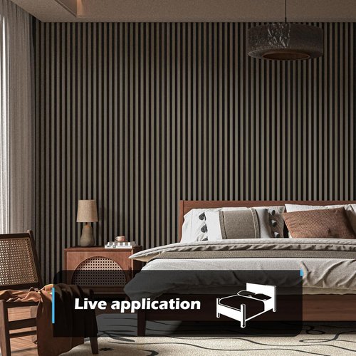 Art3d Acoustic Wood Panels - 2-Pack 108" x 12" Soundproof Slat Panels for Wall & Ceiling | 3D Fluted Design - Walnut