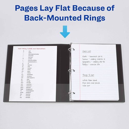 Avery Economy View 3 Ring Binders, 0.5" Round Rings, 12 Black Binders (05705)