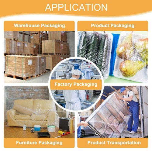 Consfly 2 in 1 Stretch Film Wrap Dispenser with Slide Cutter, Manual Pallet Wrapper Machine Adjustable Tension, 19.69" Table Stretch Film Packing Machine