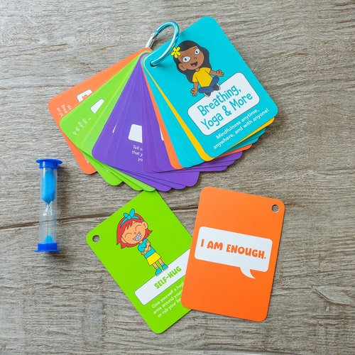 Open The Joy Mindful Minute Cards for Kids - Mindfulness Activities, Stress Relief, Emotional Regulation Tools, and Calming Strategies - Ages 5 and Up
