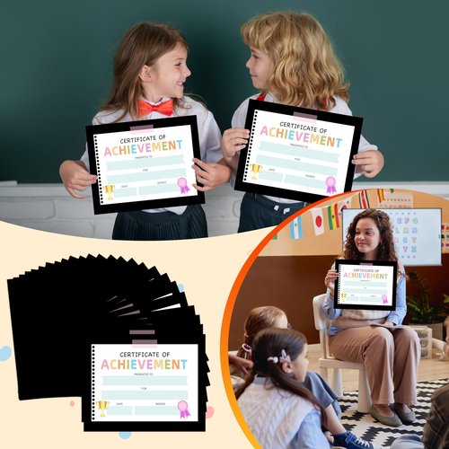 Certificate of Achievement, Kindergarten Certificates Award Gifts for Kids Children Students, School Graduation Diploma Ceremony Decorations Supplies, 25 Pack Award Certificates, 01