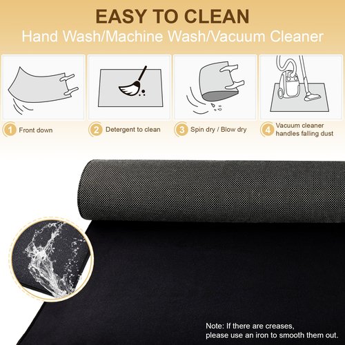 Drum Rug 4x6Ft, Drum Mat with Non-Slip Grip Bottom, Drum Mats and Rugs with Tightly Woven Fabric, Electric Drum Carpet for Noise Reduction, Soundproof Rug, Drum Accessories Gifts, Black