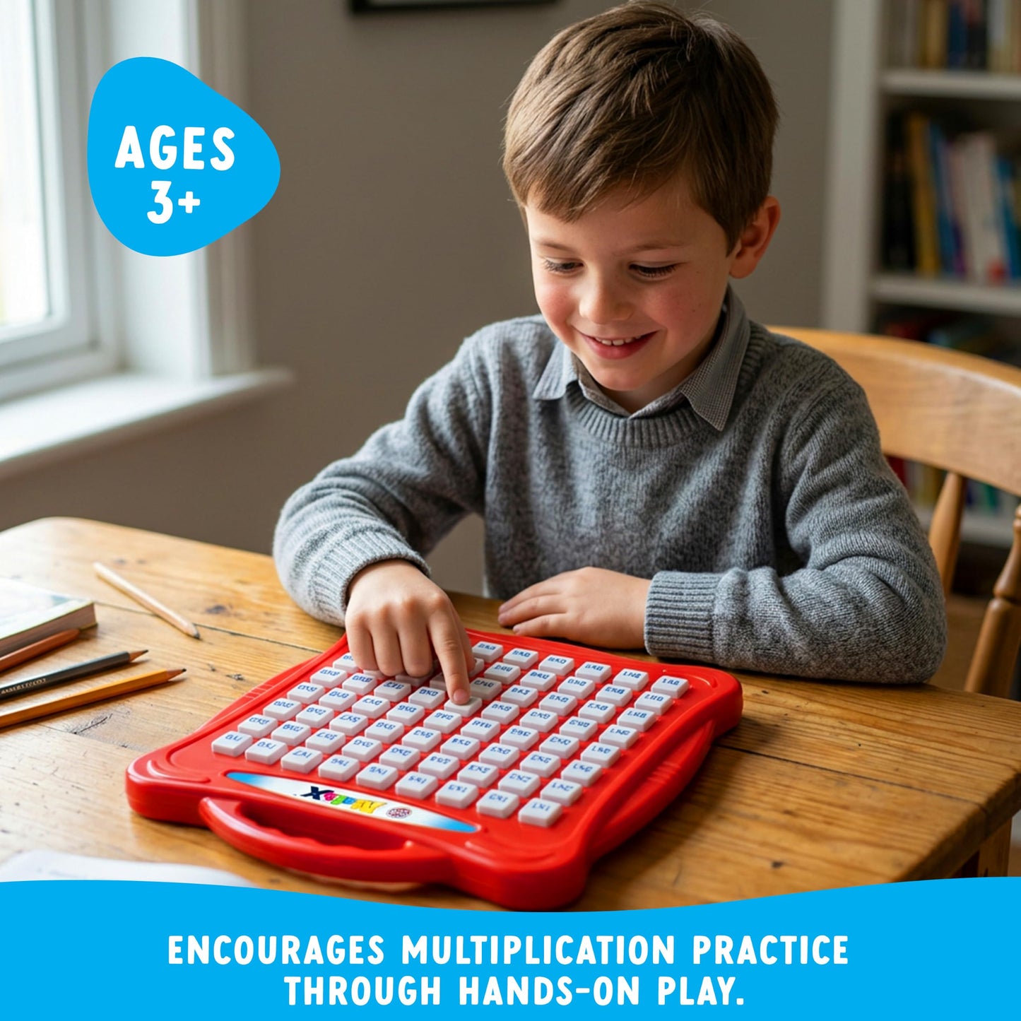 Small World Toys Multiplication Machine, Multiplication Game for Kids 3+, Kindergarten Math Learning & Education Toys, Montessori Math Manipulatives for Home School Classroom, Kids Learning Gift