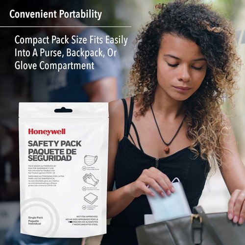 Honeywell PPE Safety Pack - Adult Mask, Gloves & Wipes for Complete Protection | RWS-50100