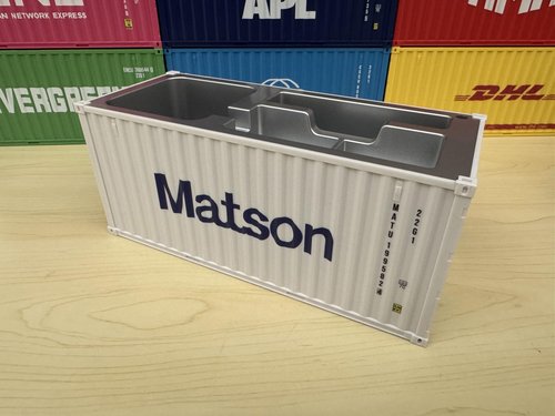 Yixoo Desk Organizer, Pen Pencil Holder, Business Name Cards Holder, Shipping Container Model Storage Box, Secret Storage Box with Multiple Compartments Office Supplies Multi-function (Matson)
