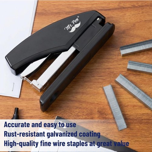 Mr. Pen Heavy Duty Staples - 5000 Galvanized Rust-Resistant Staples for Staplers | 25 Sheets, 1/4 Inch Length