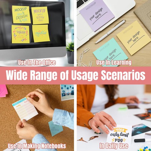 Bulk Personalized Sticky Notes 3"x3" – Custom Logo or Text Notepads, 50 Sheets per Pad, 2–100 Pack for Business Marketing, Office Supplies, Schools, Parties (Style 1)