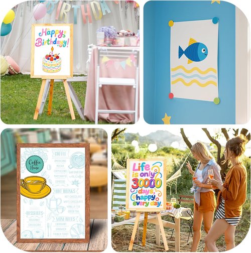 ROOKEA White Poster Board Paper - 25 Pcs Bulk for Vision Boards & Art Projects | 11.7 x 16.5 Inches