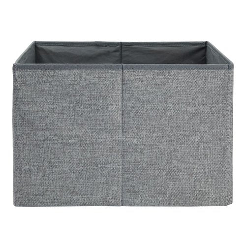 Stockroom Plus 2 Pack Decorative File Boxes Storage with Lids, Filing Organizer Hanging Document Container, Gray, 15.4" x 12.4" x 10"