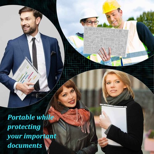 Glenmal 400 Pack Sheet Protectors 11 x 17 Inch 3 Hole Clear Heavy Duty Page Protectors for 3 Ring Binder, Plastic Sleeves for Binders