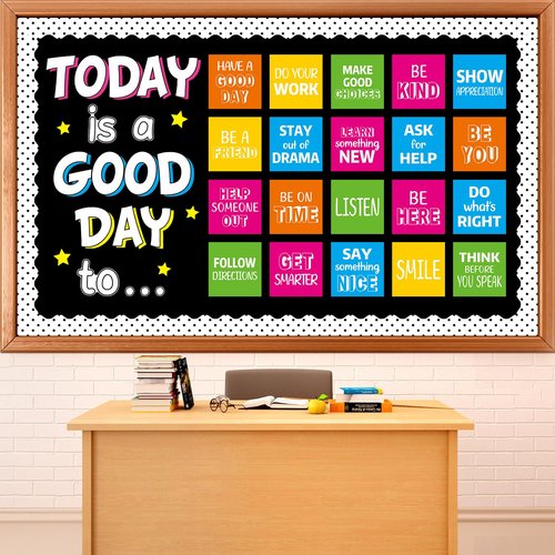 Inspirational Bulletin Board Set Motivational Back to School Classroom Decorations Today Is A Good Day Quotes Bulletin Board Positive Cutout for Teacher Student Classroom School Office Wall Decoration