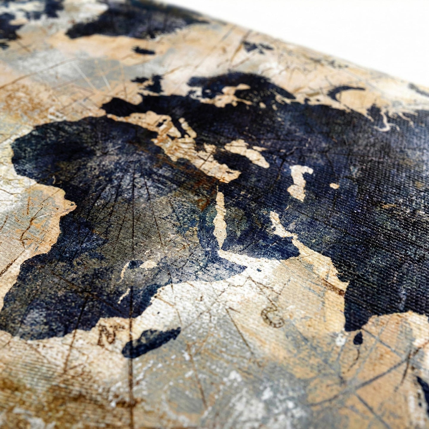 World Map Wall Art Framed Art Print Picture Wall Art Decor Home Interior - Map Picture for Office Wall Decor Canvas Artwork 20x40inch Ready to Hang