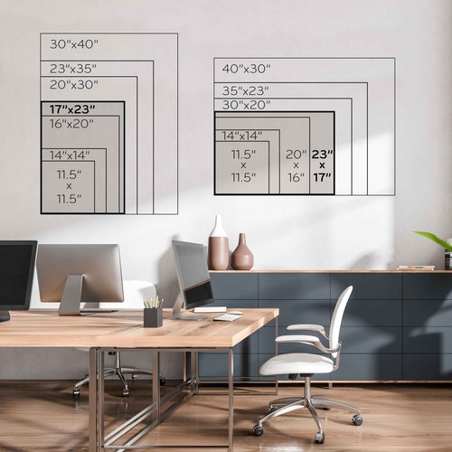 U Brands Farmhouse Linen Bulletin Boards, 30"x20" & 23"x17" White Wood Style Frames, Includes Push Pins