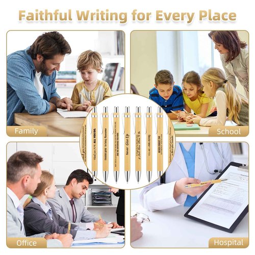 200 Pcs Employee Appreciation Gifts Pens Bulk - 100 Inspirational Ballpoint Pens & 100 Bags, Perfect Thank You Gifts for Staff, Teacher, Nurse,Volunteer,Office Supplies for Coworkers, School & Team