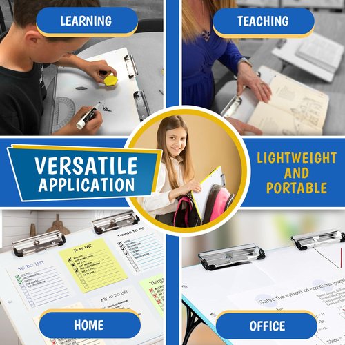 Visual Edge Slant Board for Writing - Adjustable Magnetic Whiteboard & 22° Angle Ergonomic Desk for Reading, Writing, & Drawing for Students, Teachers – Ideal for Posture, Study, & Orientation – Blue