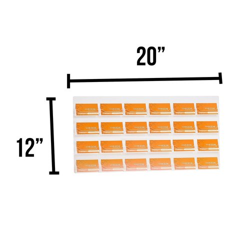 Source One 24 Pocket Wall Mount Business Card Holder Display (Clear)