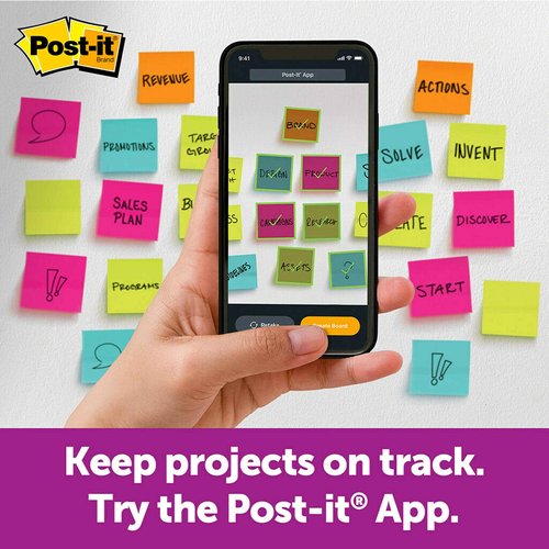 Post-it Super Sticky Big Notes, 11 in x 11 in, 1 Pad, 30 Sheets/Pad (BN11) - Pack of 6
