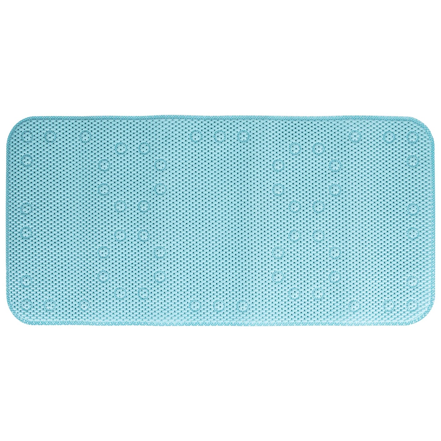 Duck Brand Softex Bath Mat for Tubs, Machine Washable, 17 x 36 Inches, Blue, Skid Resistant (393478)