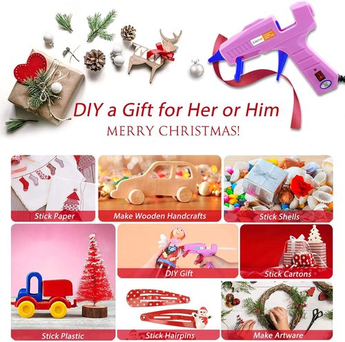 Liumai Hot Glue Gun Kit - Mini Craft Glue Gun with 30 Glue Sticks & Carry Case for DIY Projects