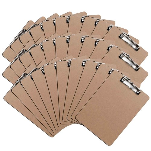 Bundle! Dry Erase Lapboards (30 Pack) + Brown Letter Size Clipboards (30 Pack)