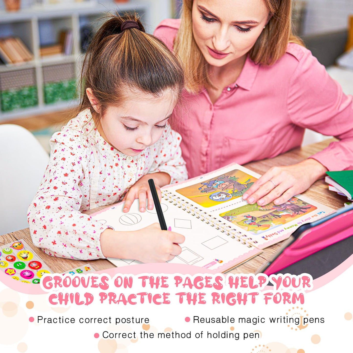20 pc Disappearing Ink Pen for Kids, Magic Groove Writing Pen, Reusable Disappearing Ink Refill, Replacement Pen for Magic Grooved Book, Magic Practice Copybook Pen for Reusable Handwriting Workbooks