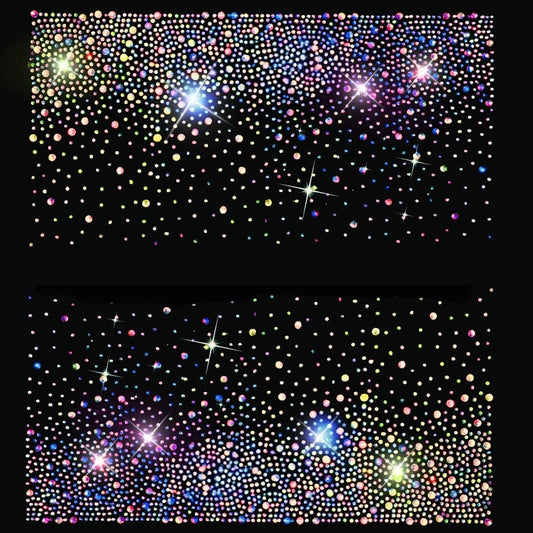 12 Sheets AB Iron on Rhinestone Sheets for Heat Press | Hotfix Rhinestone Transfers, Flat Round Crystal Decals, Glitter Gems Stickers, Iron on Patches for T-Shirts, Denim, Clothing, DIY Crafts
