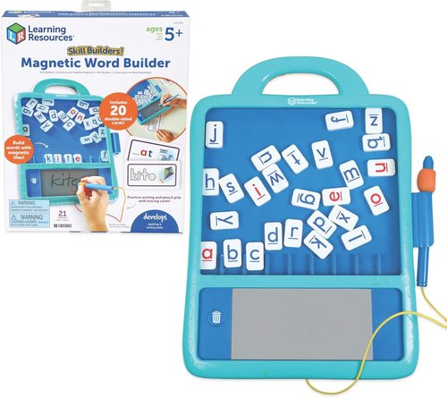 Learning Resources Magnetic Word Builder - Phonetic Alphabet Puzzle Board for Kids | ABC Games & Fine Motor Skills