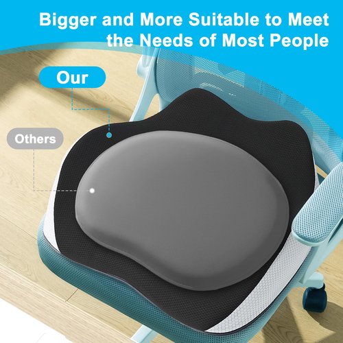 bofdea Ergonomic Memory Foam Seat Cushion for Office Chair, Tailbone & Sciatica Pain Relief Donut Pillow, Orthopedic Support for Car, Home, Desk Chair - Slow Rebound, Black